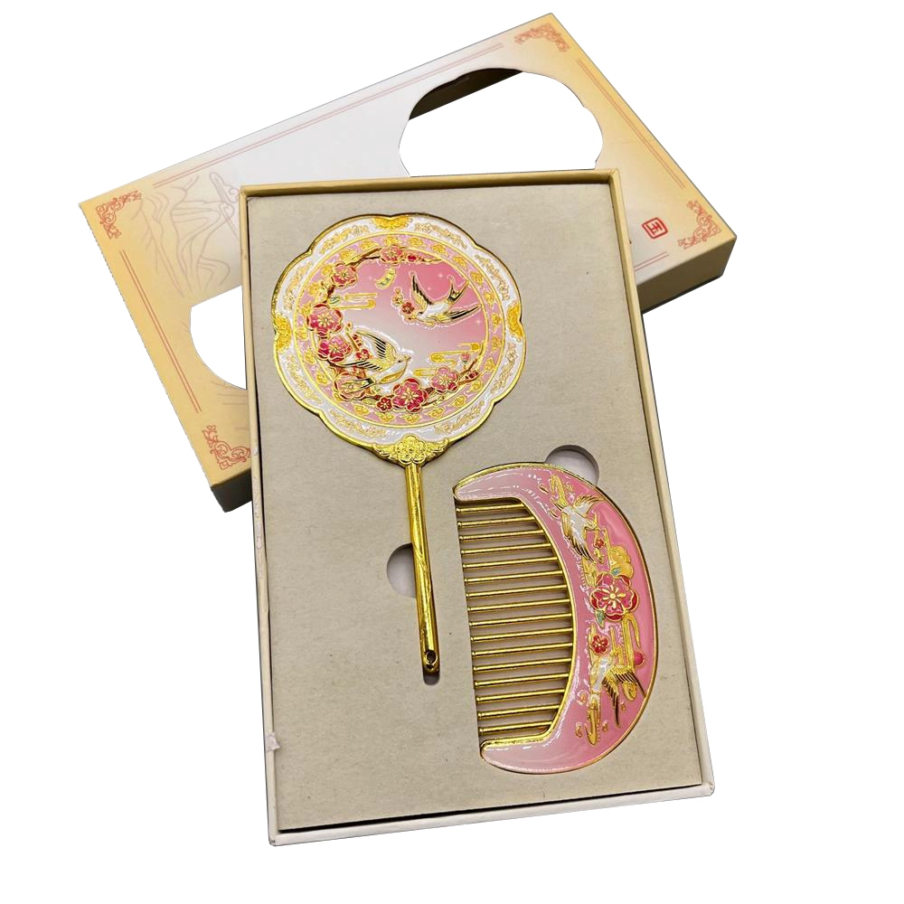 Handcrafted Comb & Mirror with Ancient Tang Dynasty Motifs – A Timeless Souvenir from China’s Cultural Capital