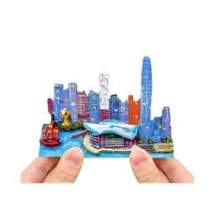 Hong Kong Landmark Resin Fridge Magnet: A Collectible Souvenir Featuring Iconic Tourist Attractions