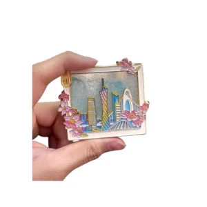 Guangzhou Skyline Flowing Sand Magnetic Fridge Magnet: A Dynamic Tribute to Lingnan Culture