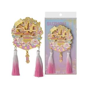 Glowing Humble Administrator’s Garden Magnet – Wisteria-Window Lantern Fridge Sticker