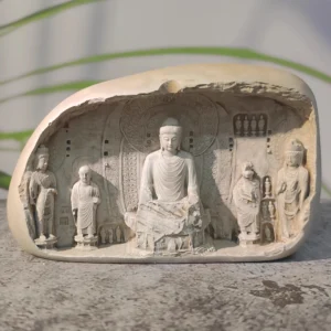 Longmen Grottoes Illuminated 3D Relief Fridge Magnet – Glowing Souvenir from Luoyang’s UNESCO Heritage!